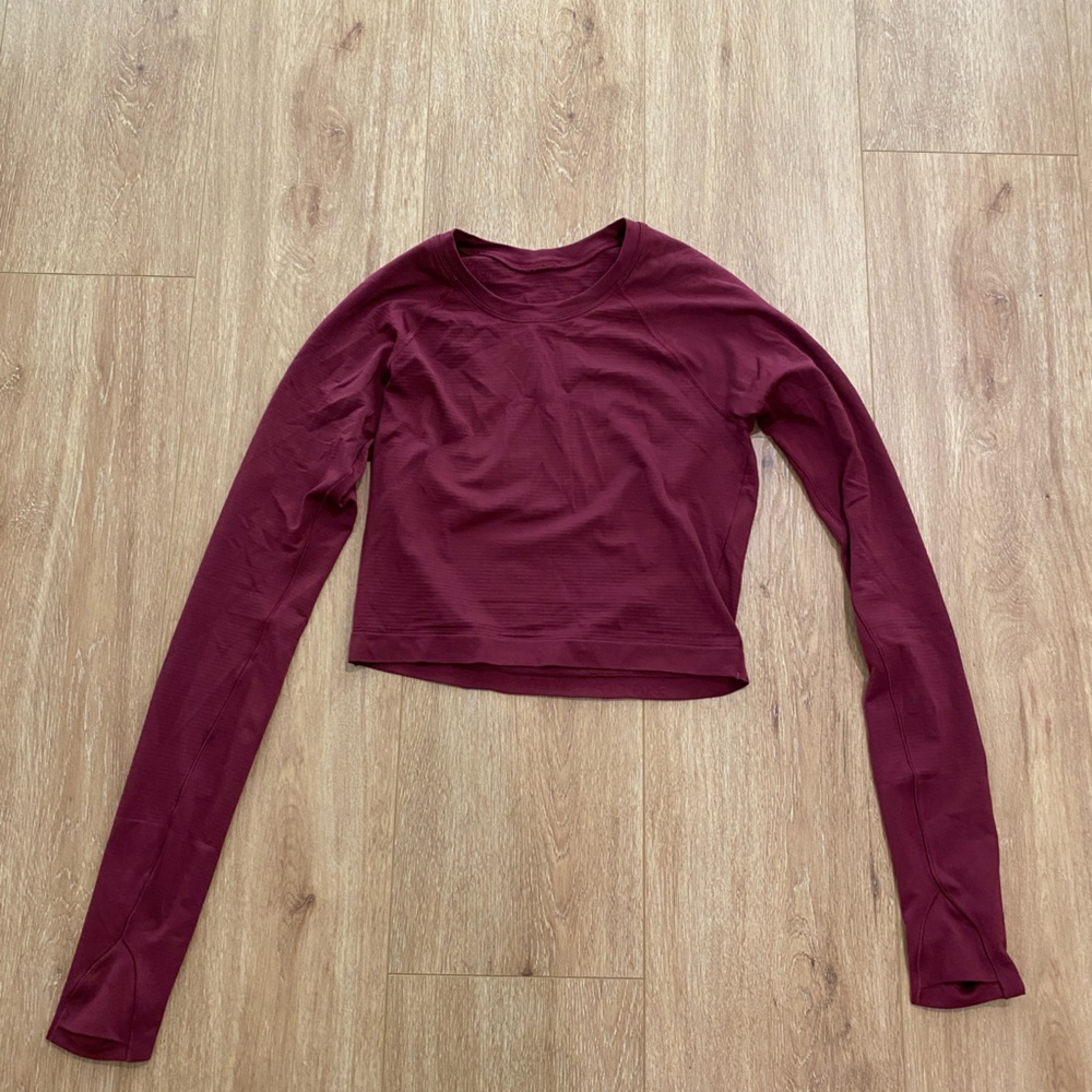 Lululemon swiftly tech cropped long sleeve 2.0, 6